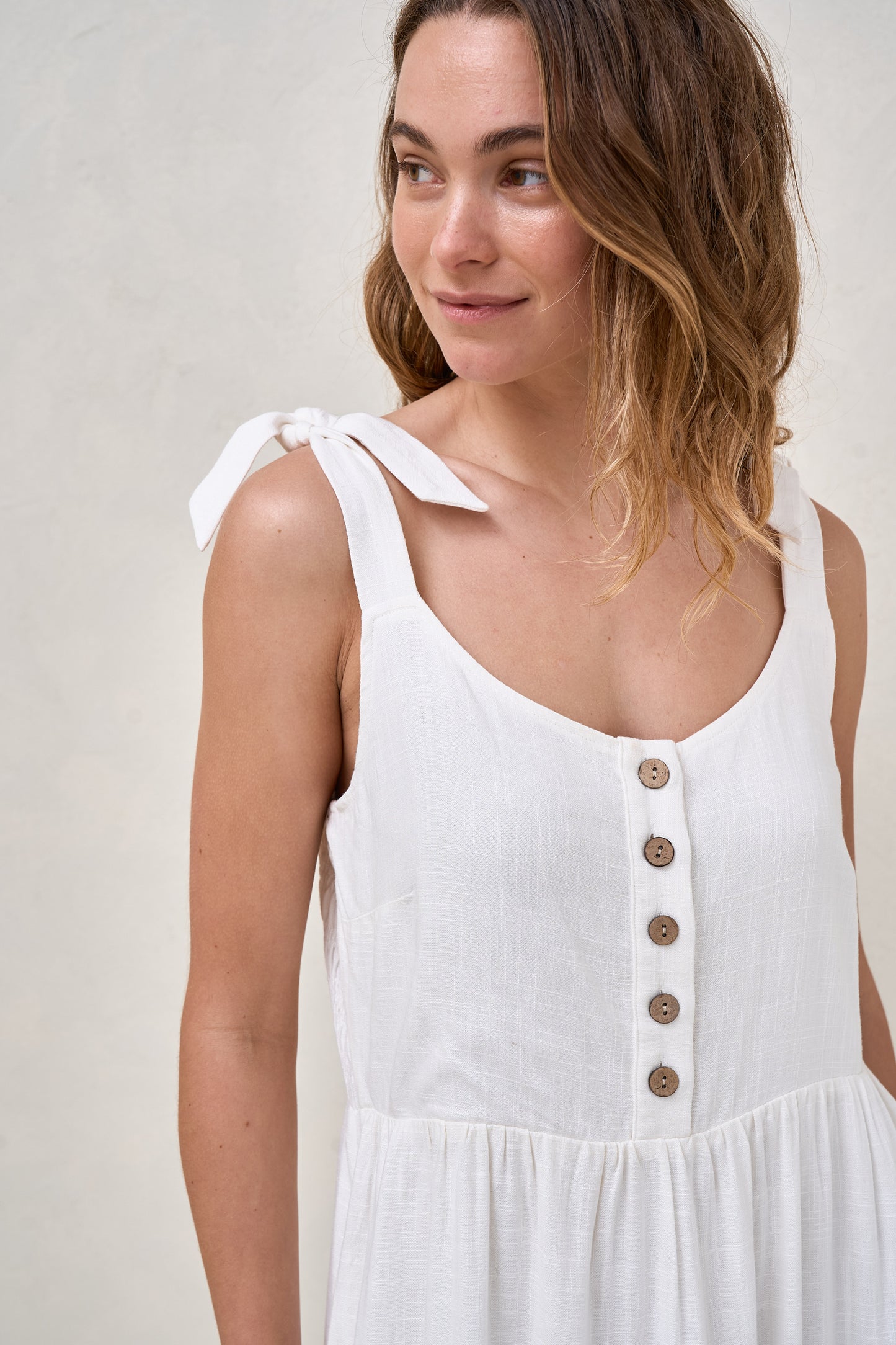 Breeze Along Midi Dress - White