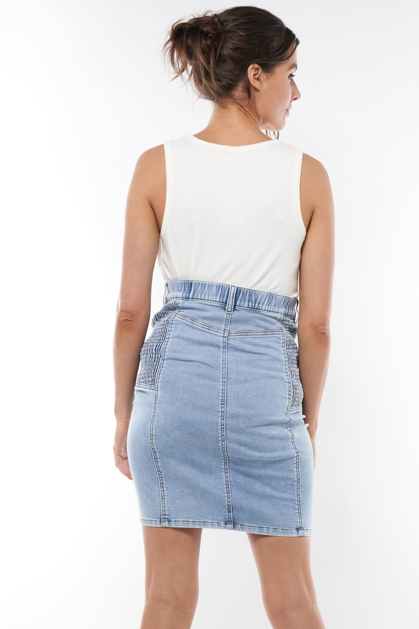 WHS25-174-Stargazing Denim Skirt-Sky Blue*