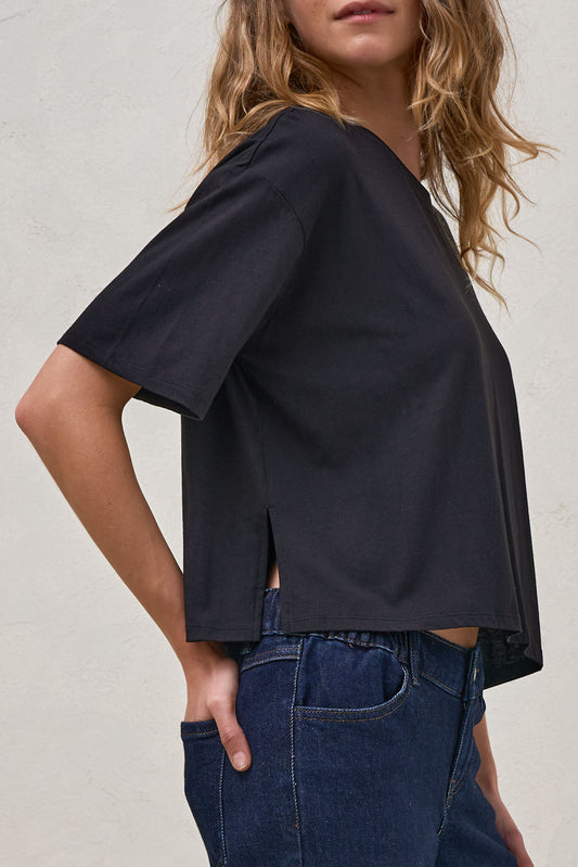 Into It Crop Tee - Black