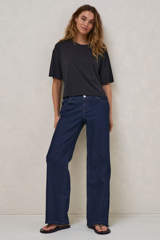 Into It Crop Tee - Black