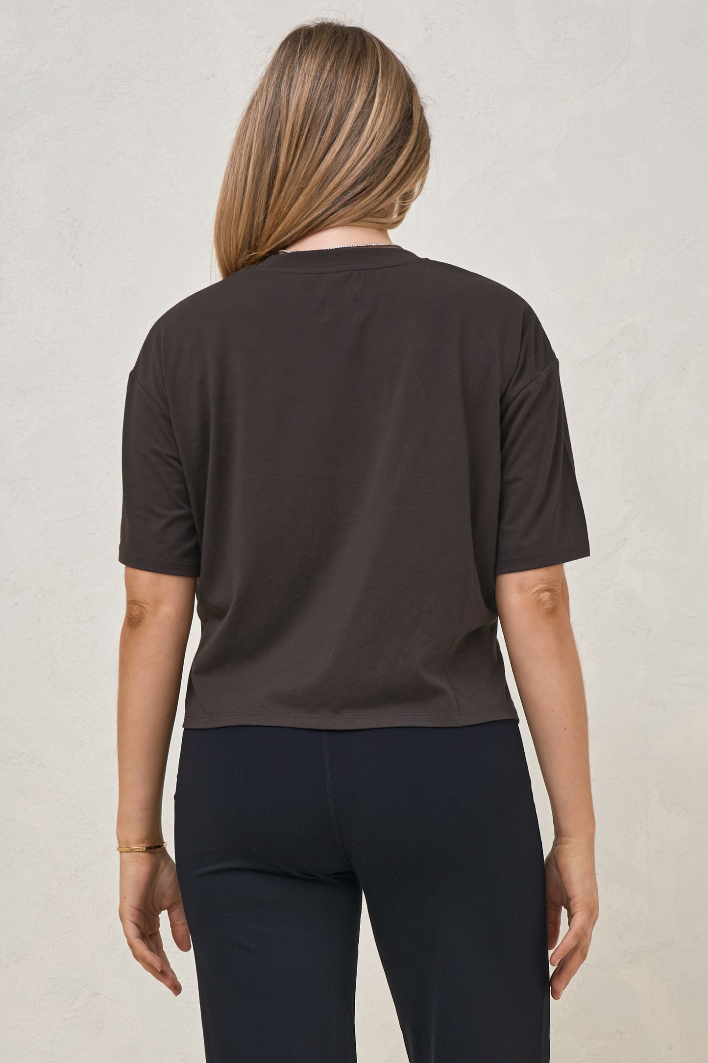 Into It Crop Tee - Espresso