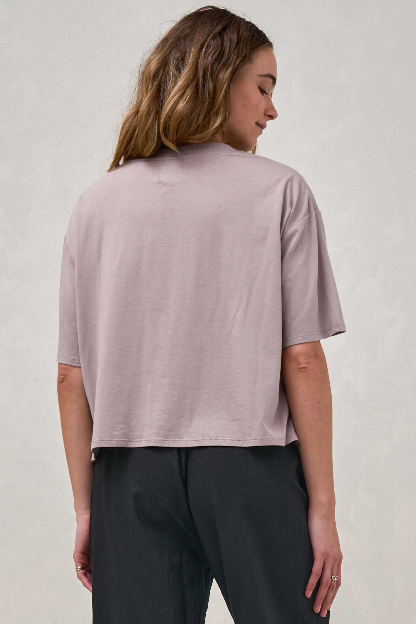 Into It Crop Tee - Taupe