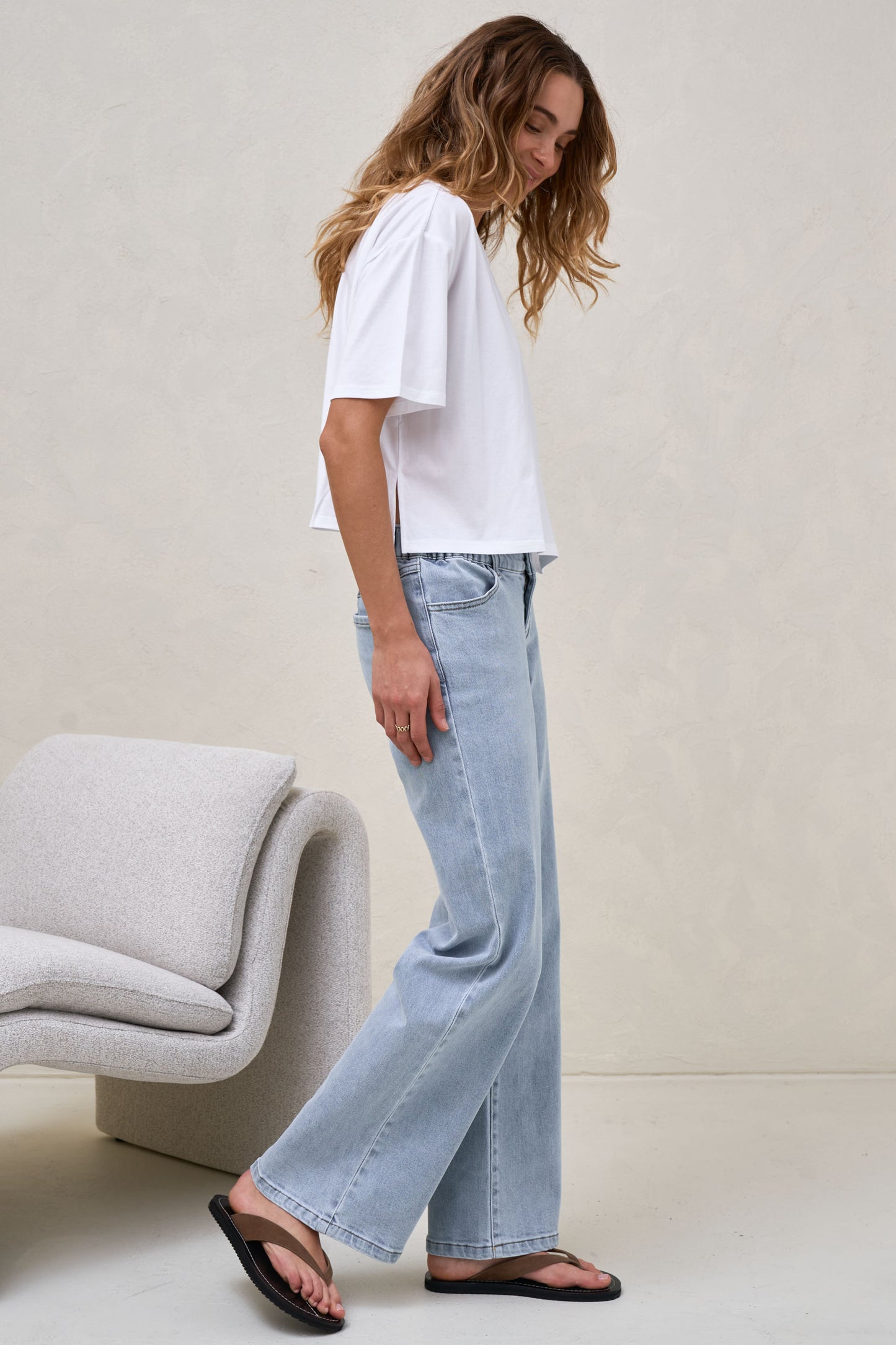 Into It Crop Tee - White