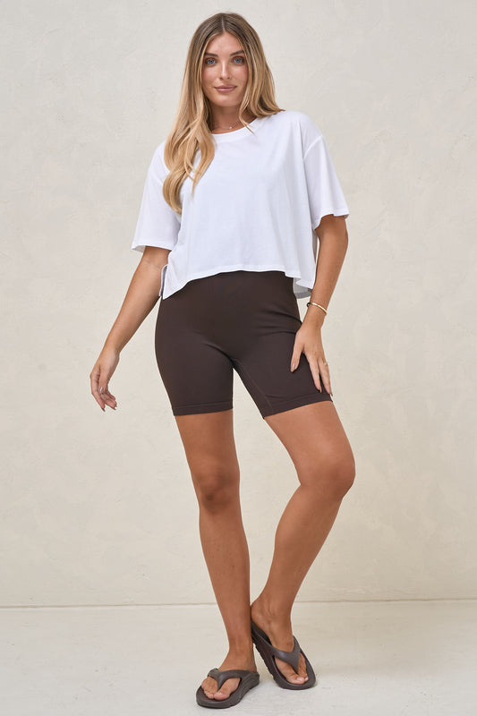 Into It Crop Tee - White