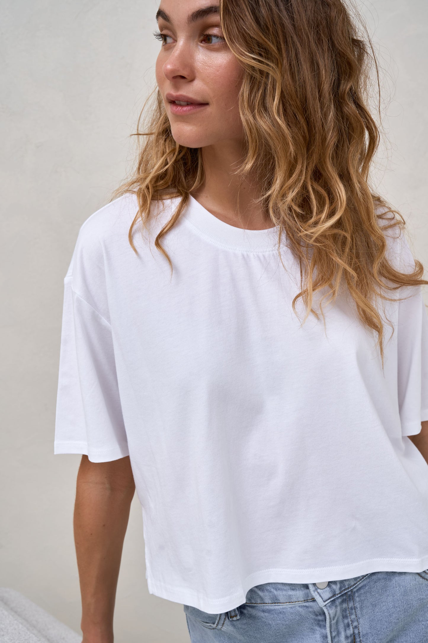 Into It Crop Tee - White