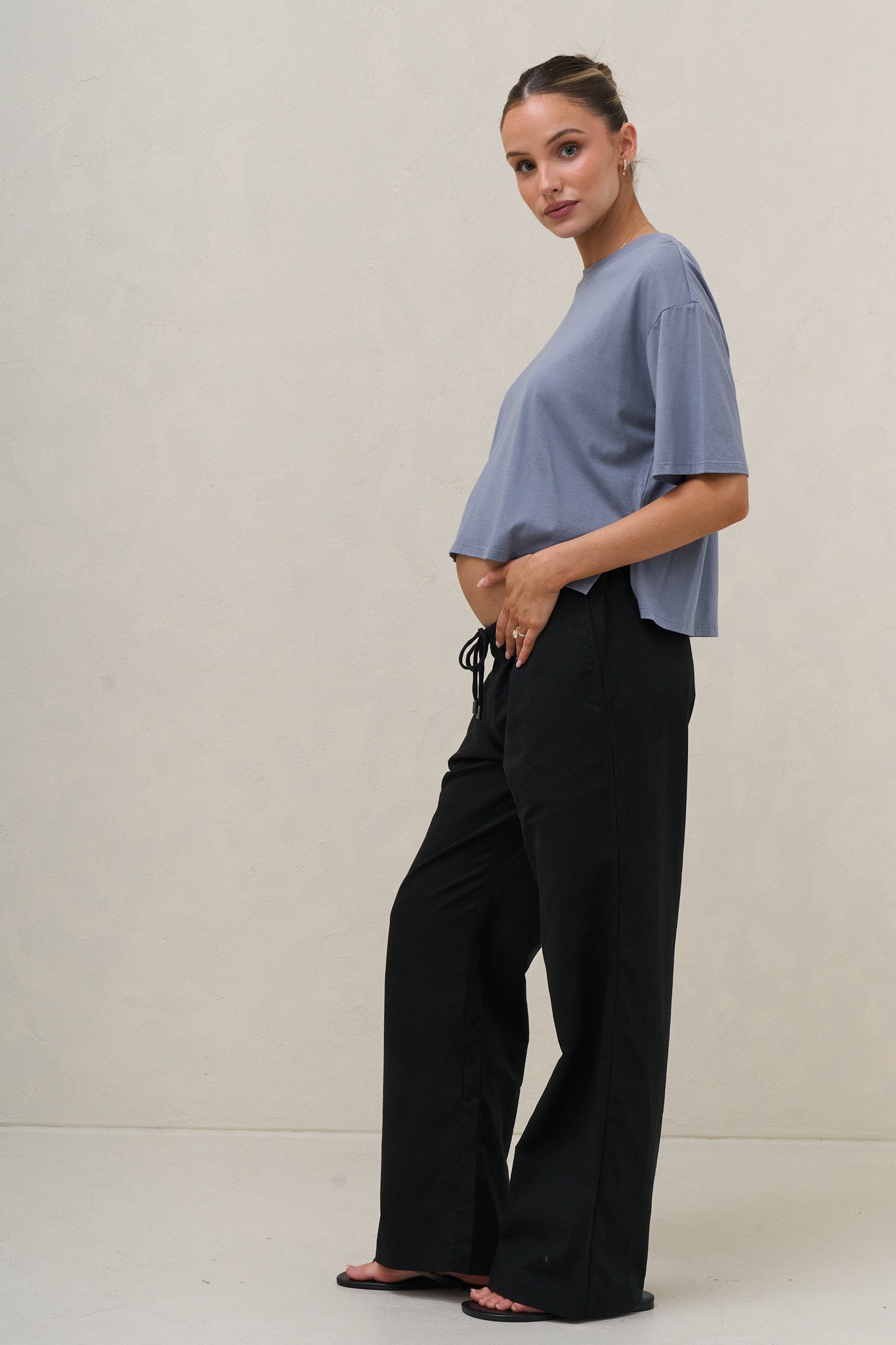 Into It Crop Tee - Blue