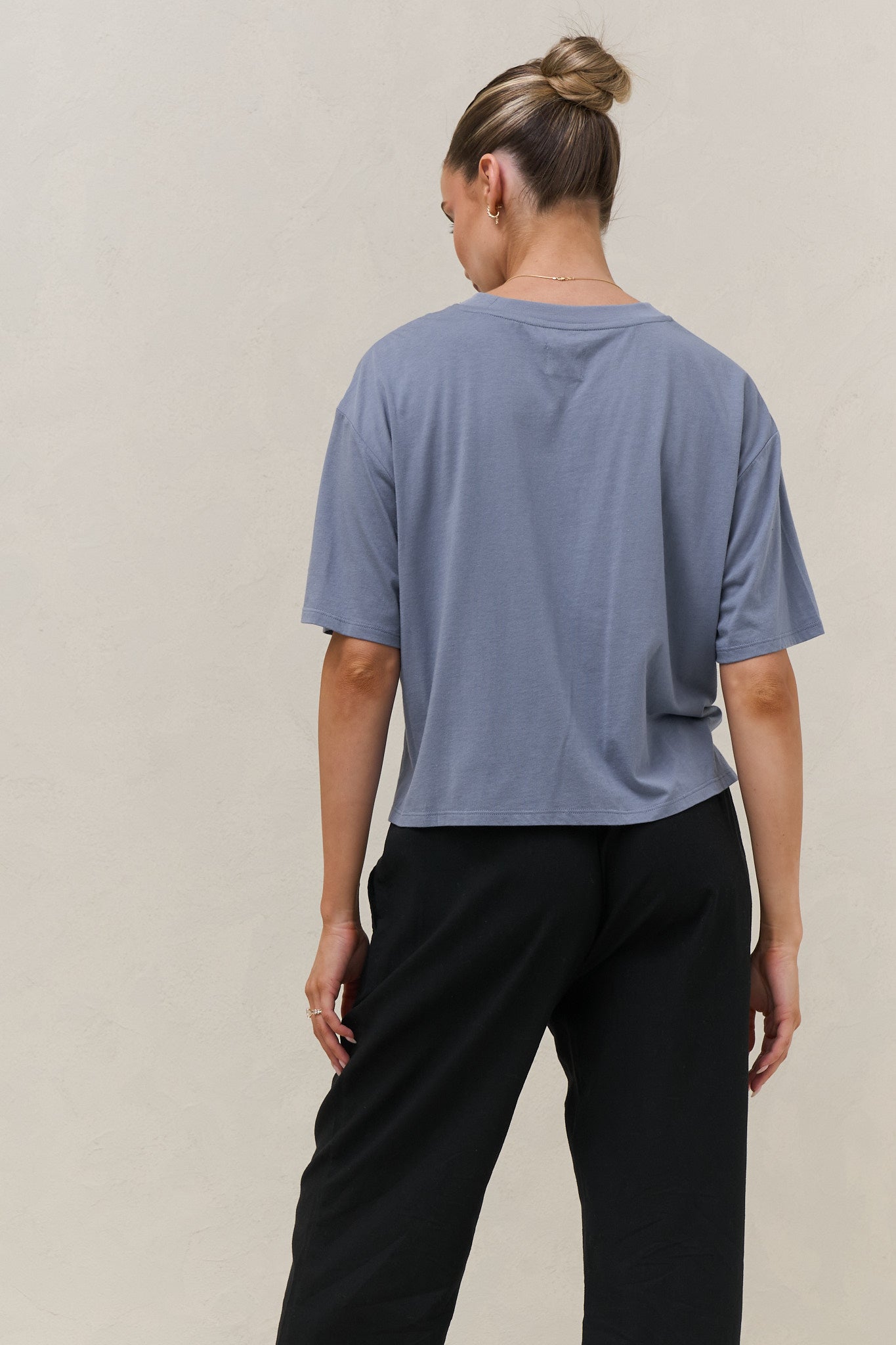 Into It Crop Tee - Blue