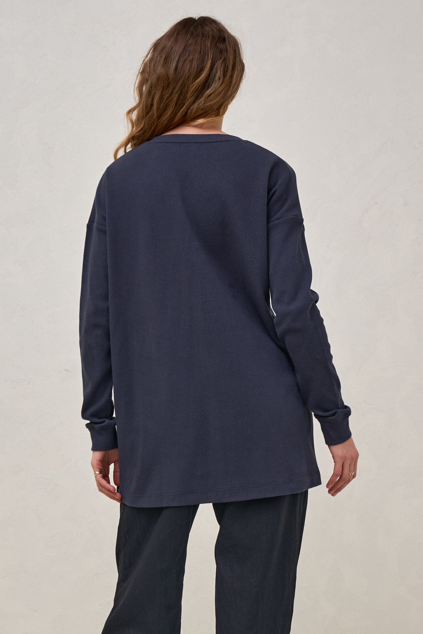 All For Us Waffle Henley - Slate