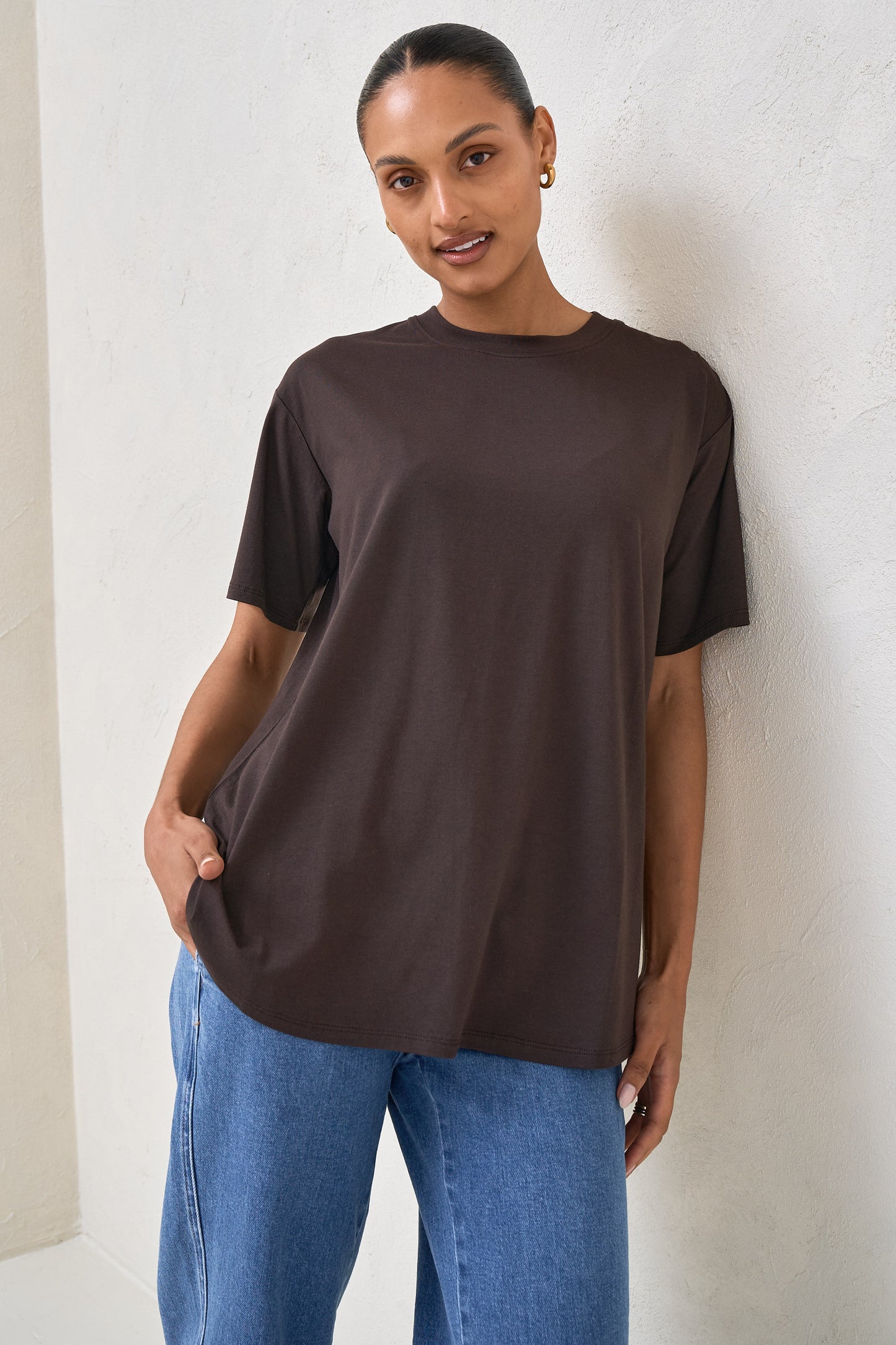 Into It Crew Tee - Espresso