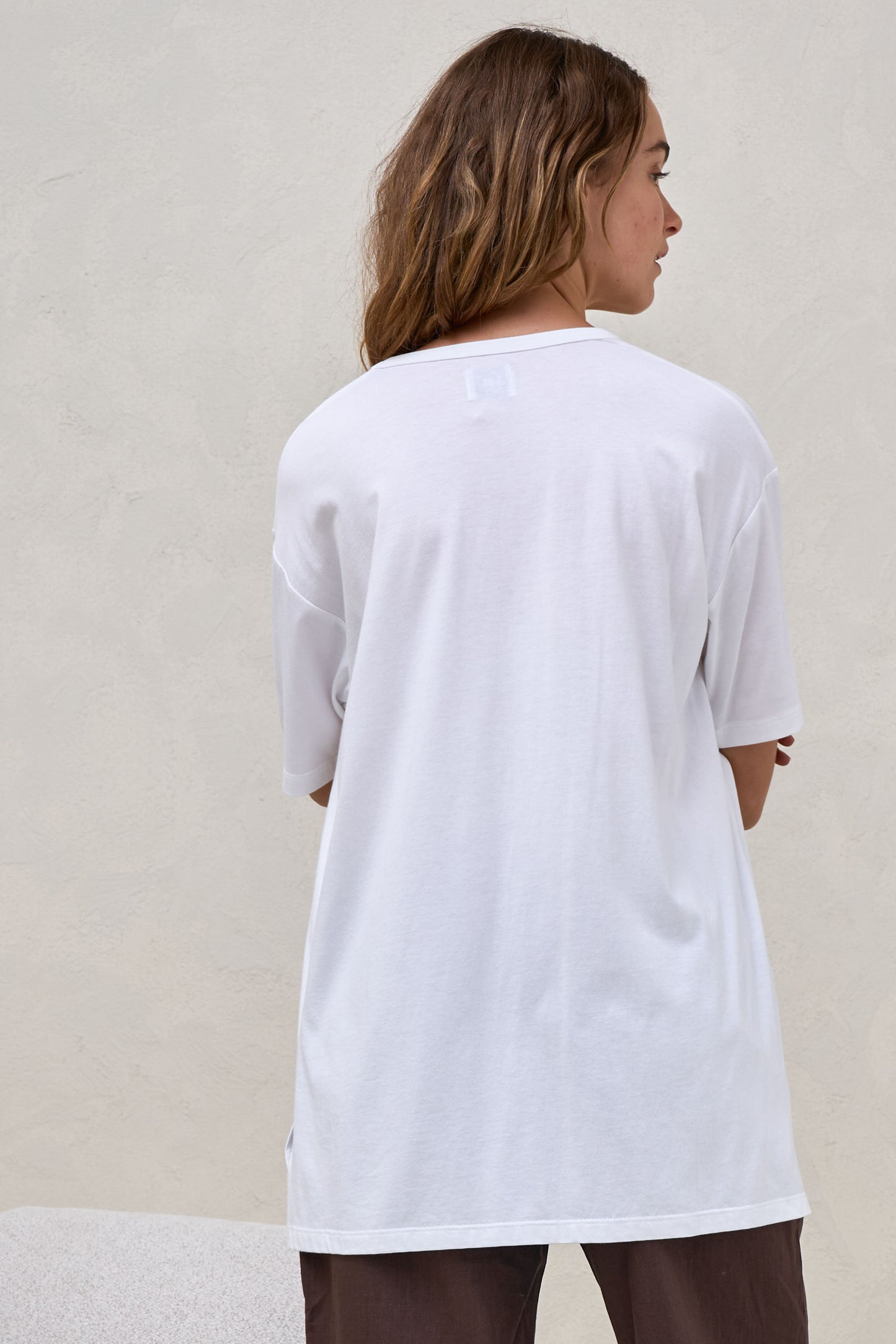 White Maternity Scoop Tee -9