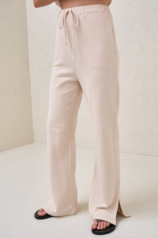 Kindred Split Pants - Almond