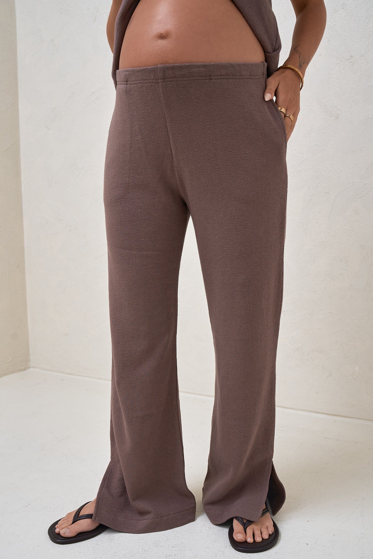 Kindred Split Pants  - Ash Brown