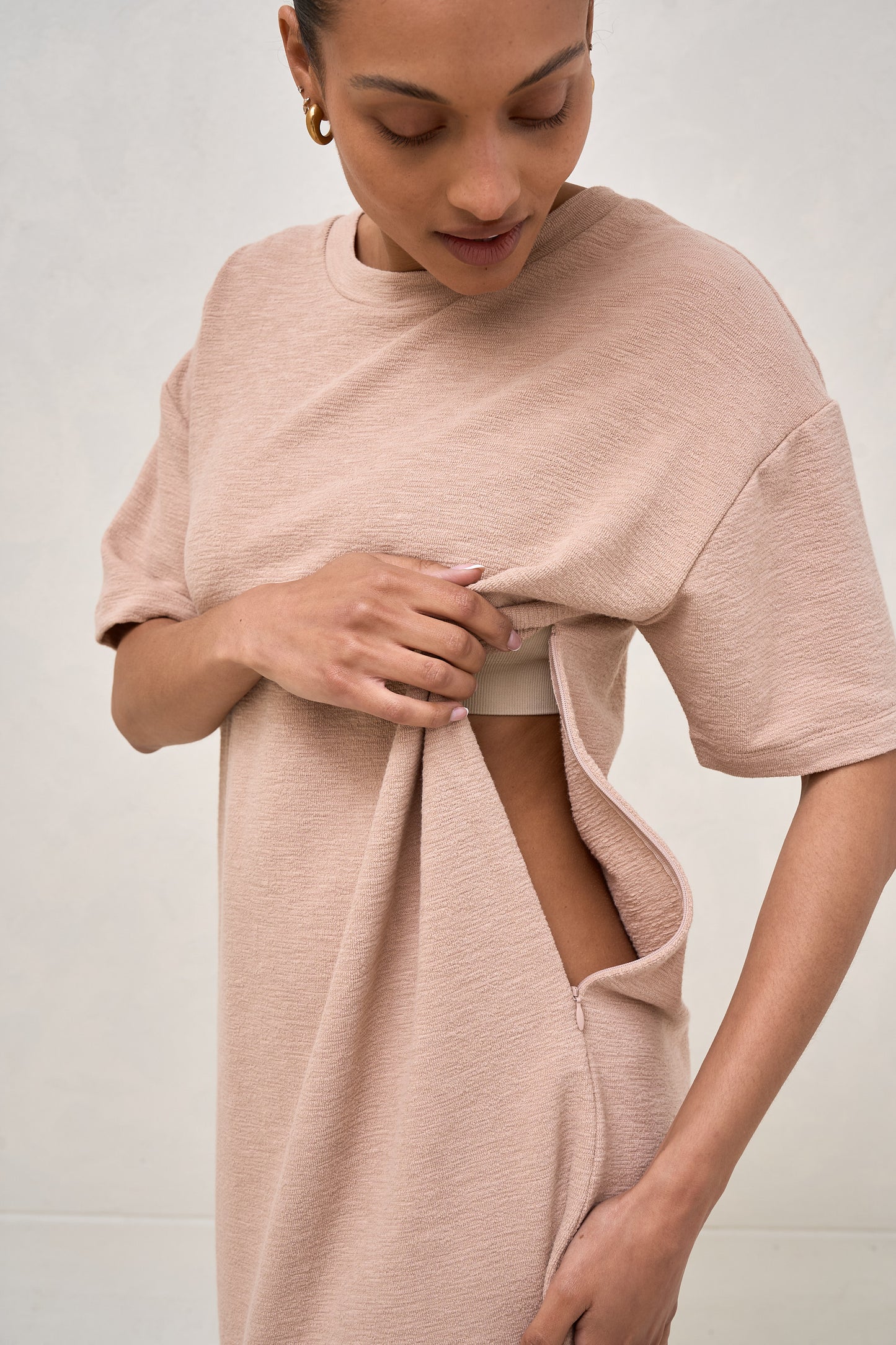 Whats Next Nursing Dress - Mocha