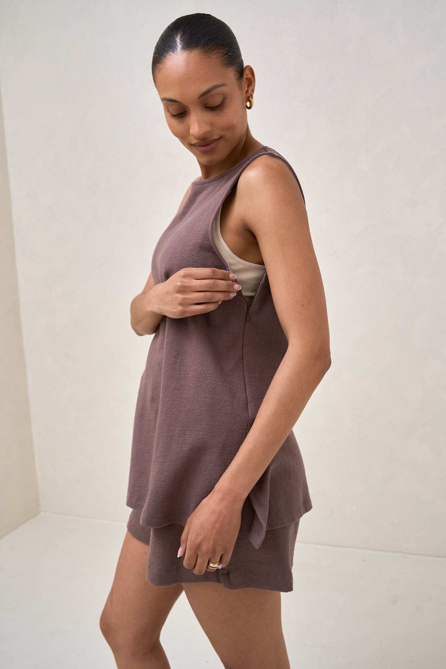 Kindred Nursing Top - Ash Brown