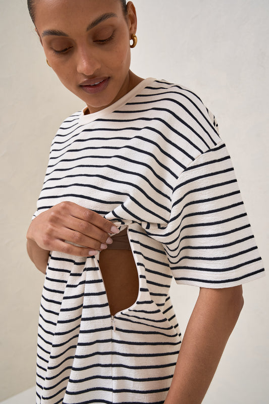 Whats Next Nursing Dress - Stripe