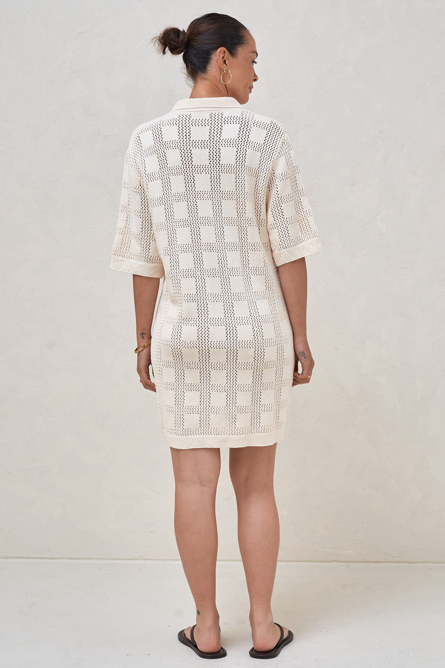 Persistance Polo Knit Dress - Ivory*