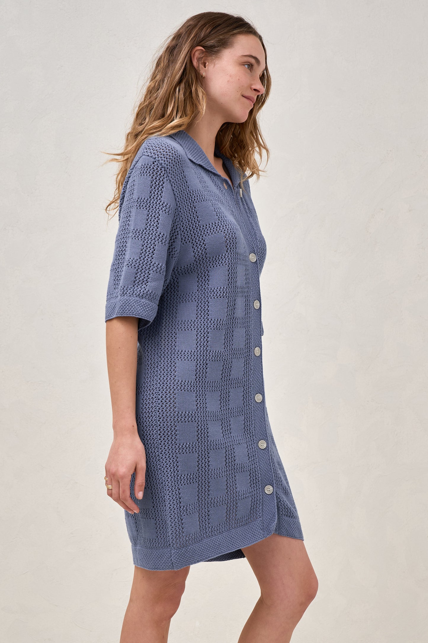 Persistance Polo Knit Dress - Ocean