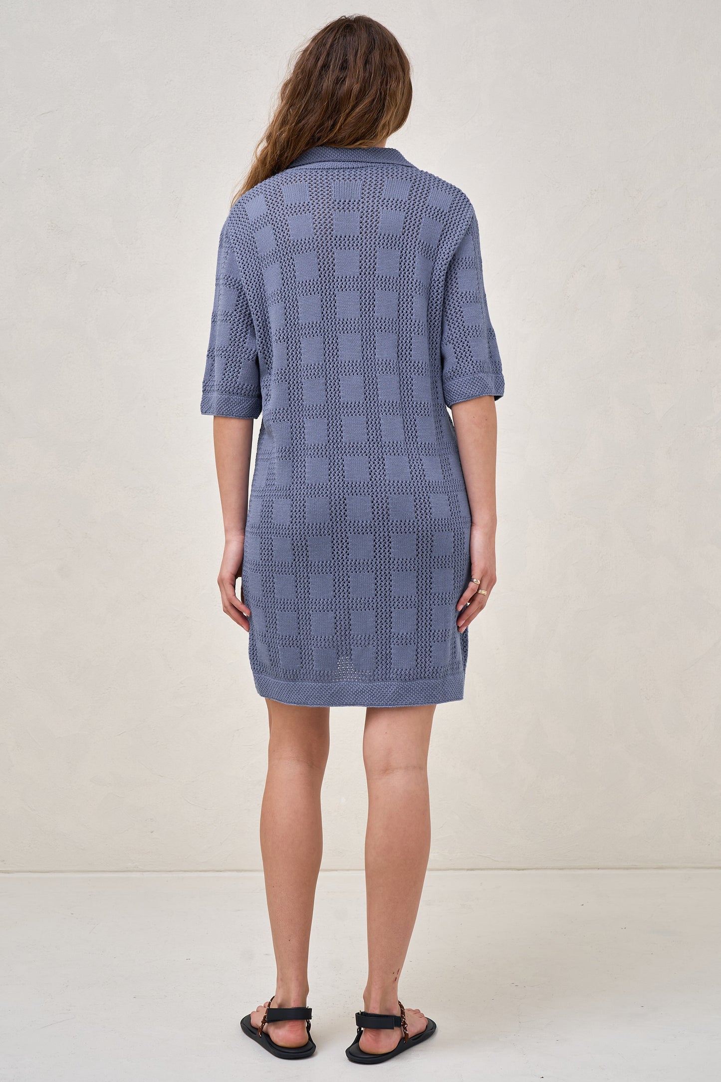 Persistance Polo Knit Dress - Ocean