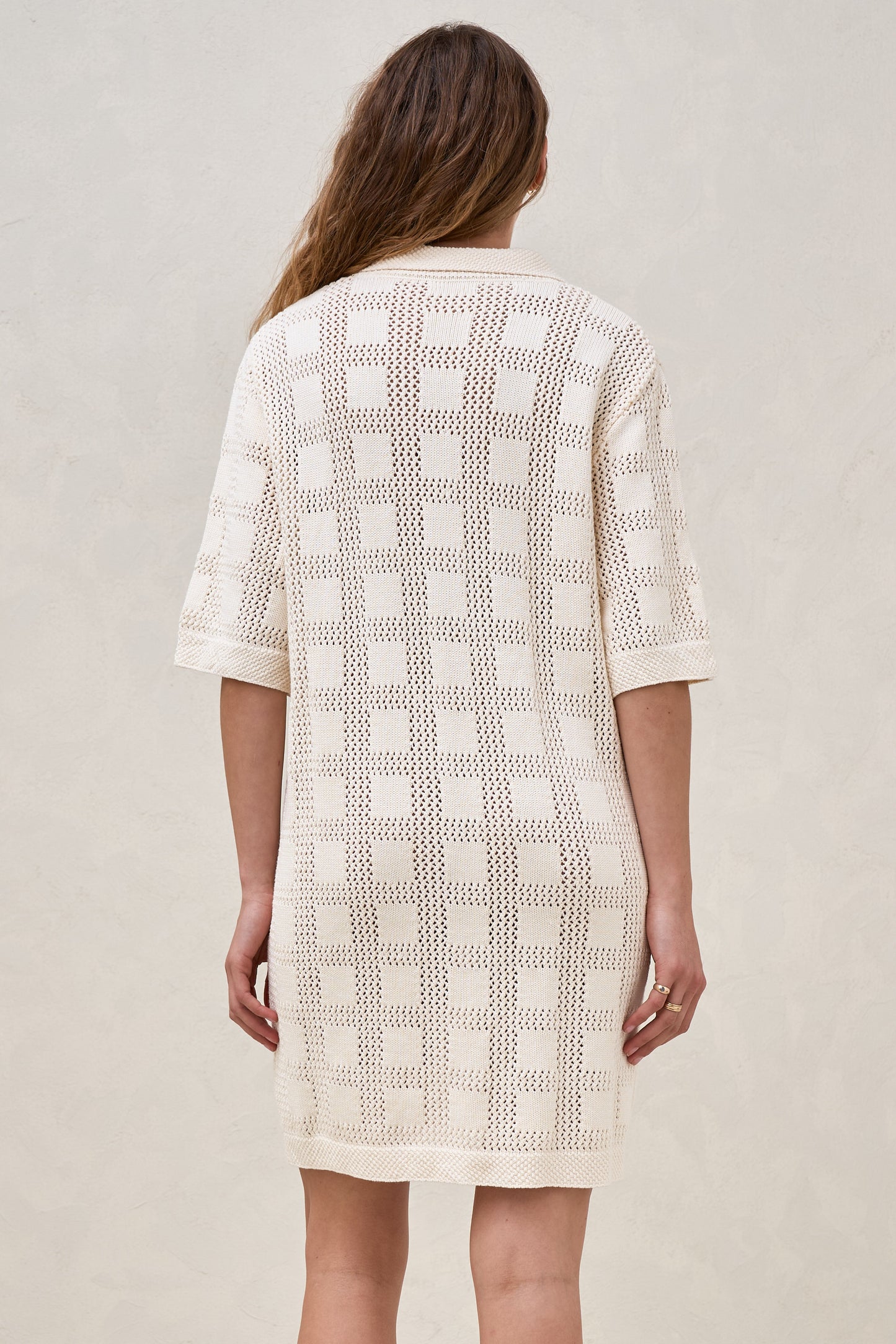 Persistance Polo Knit Dress - Ivory