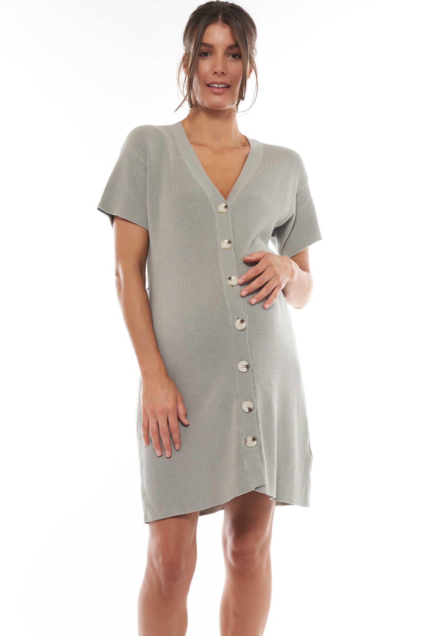 Maternity Button Dress -4