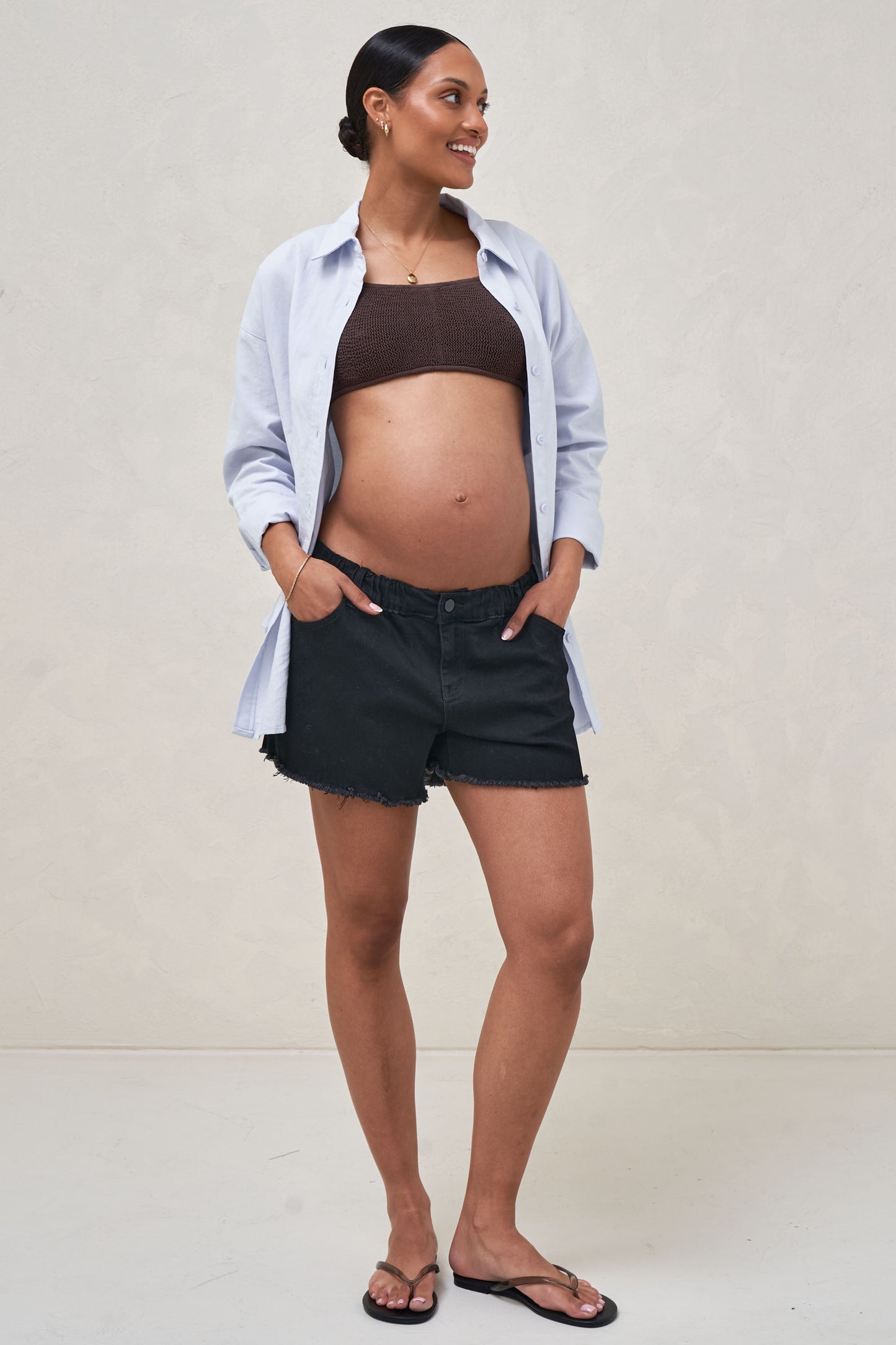 maternity-denim-short-black-1