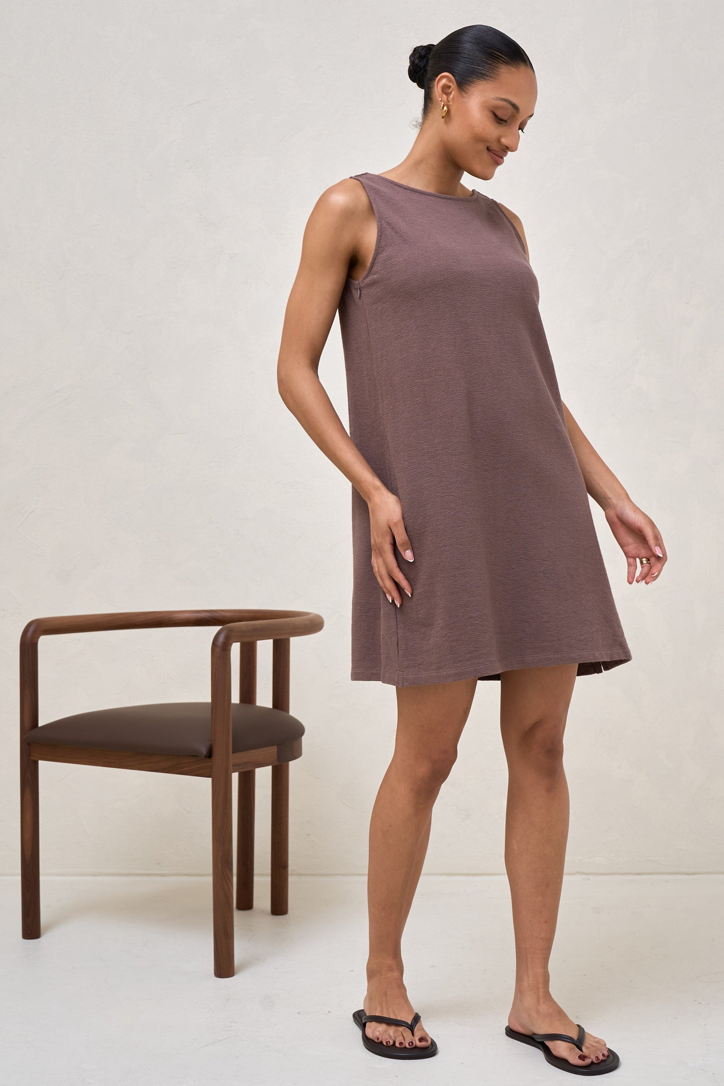 Kindred Mini Dress - Ash Brown