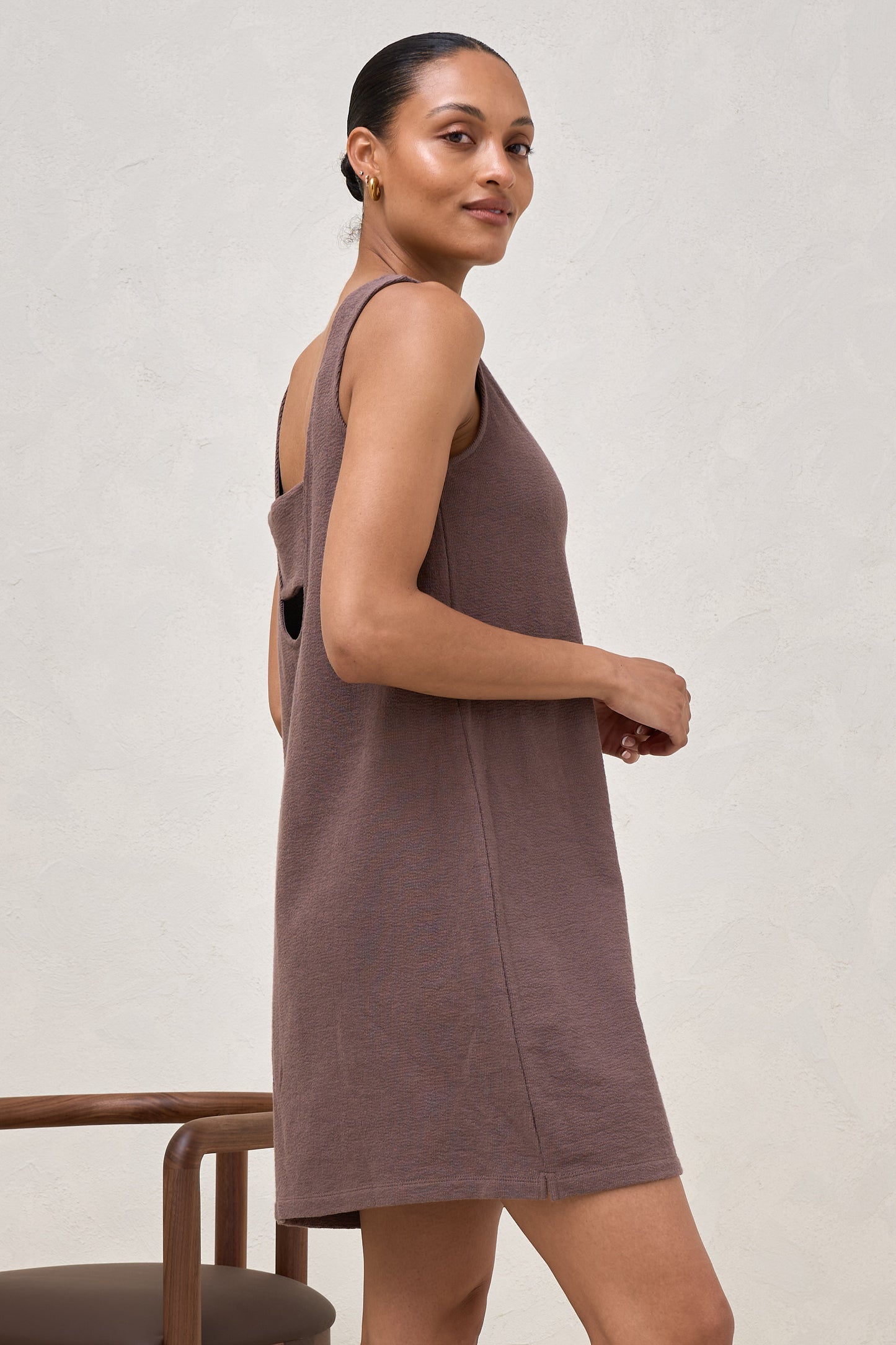 Kindred Mini Dress - Ash Brown