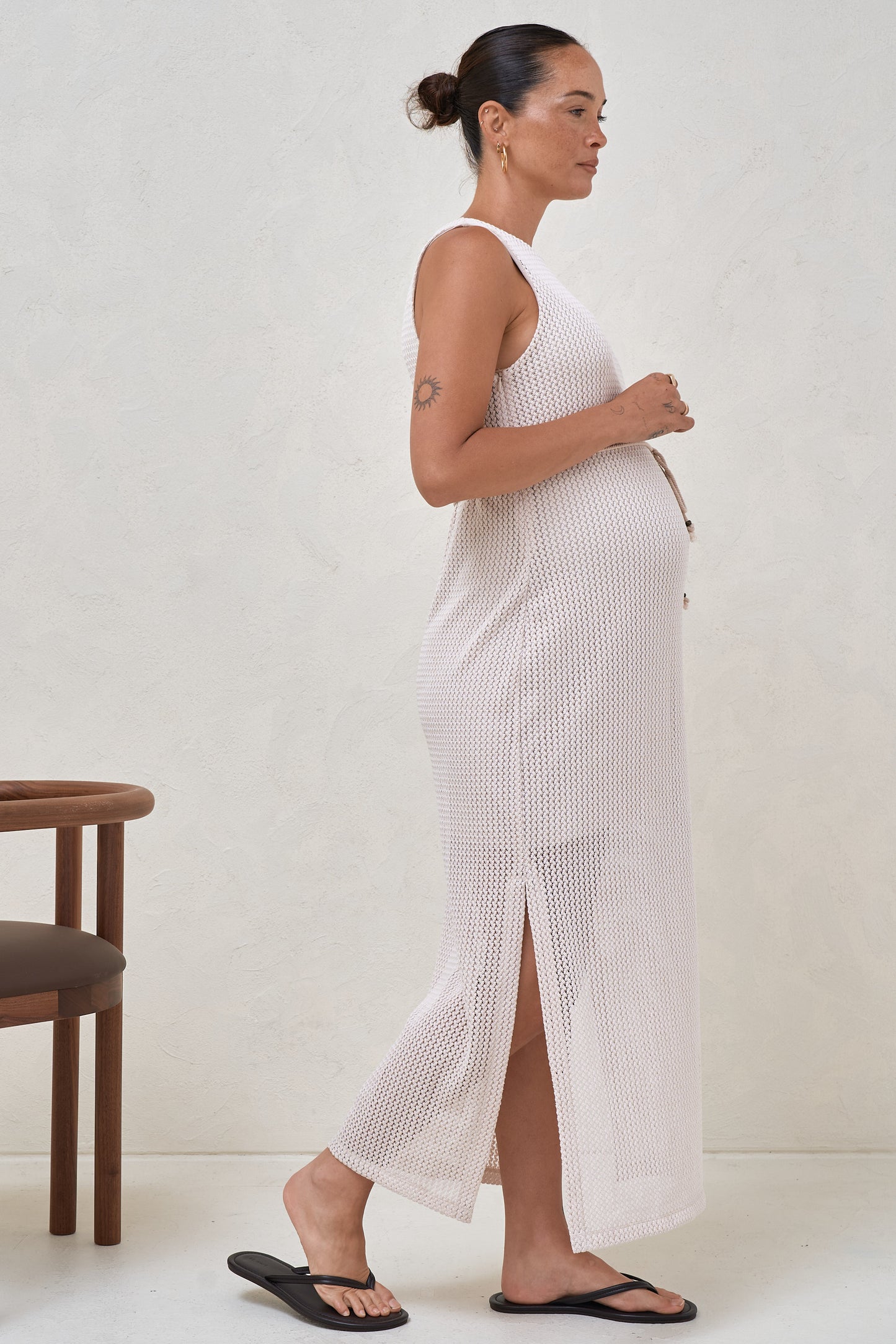 Calibration Nursing Column Dress - Hazelnut