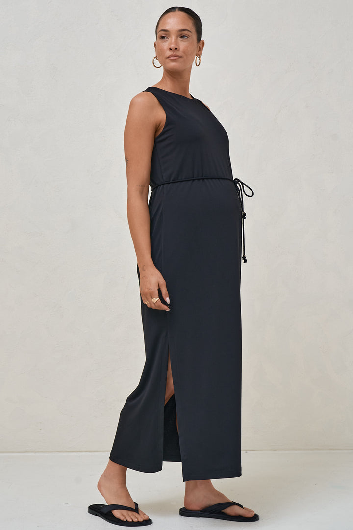Black Maternity Maxi Dress BAE The Label Australia Black Maternity Maxi Dress BAE The Label Australia