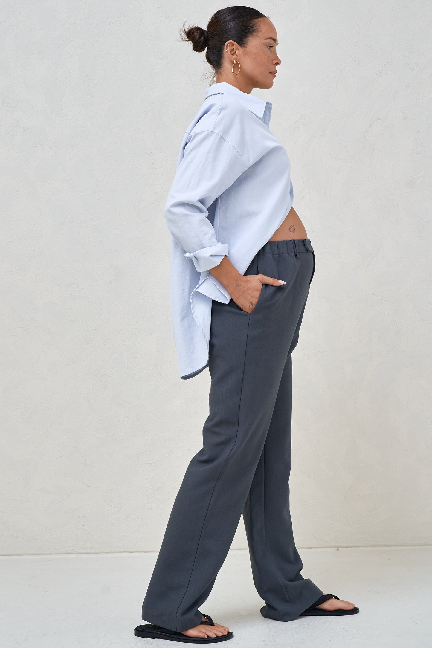 For Tomorrow Tailored Pant -Slate