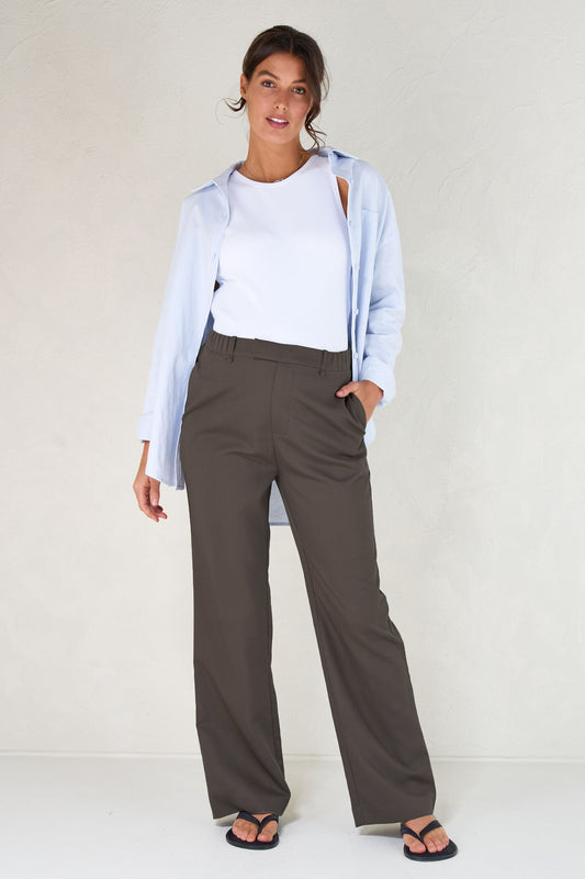 For Tomorrow Tailored Pant - Chocolate