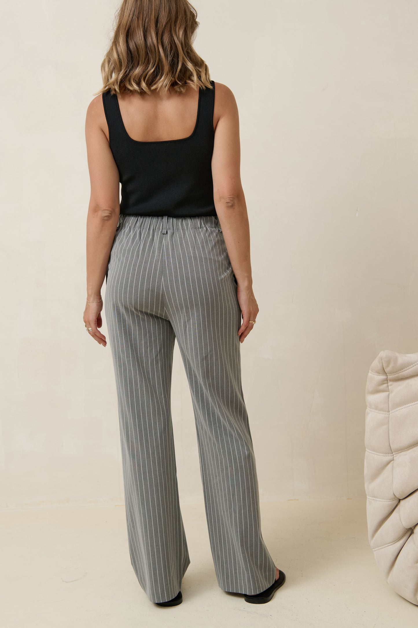 Stripe Maternity Work Pant - 5