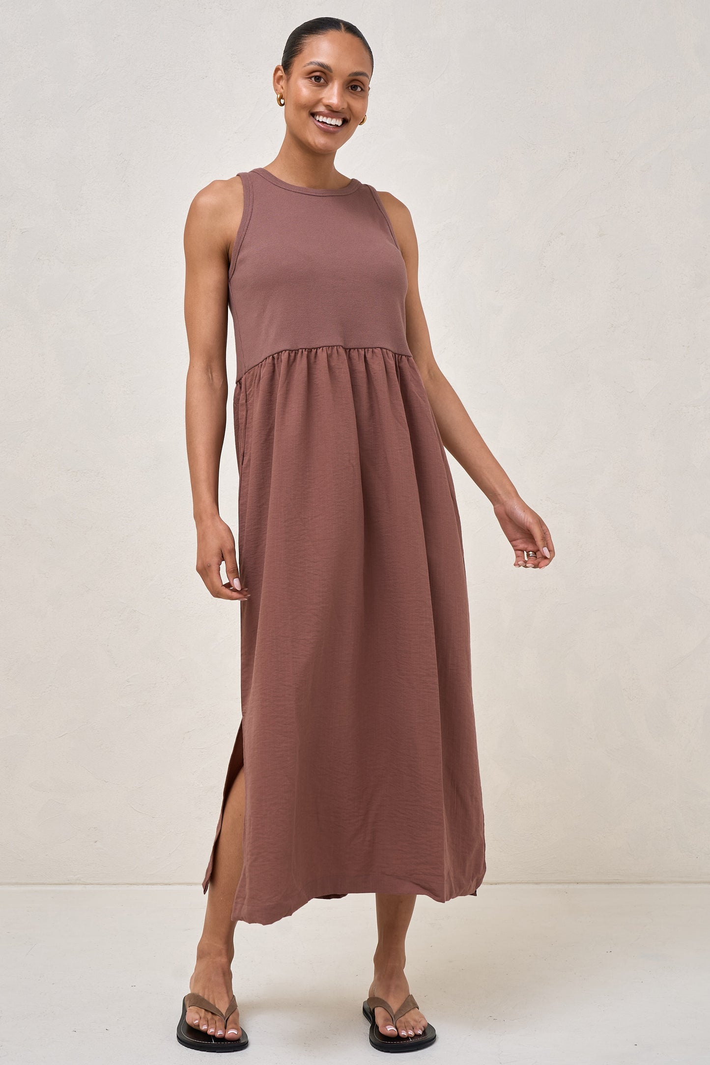 Serenade Midi Dress - Aubergine