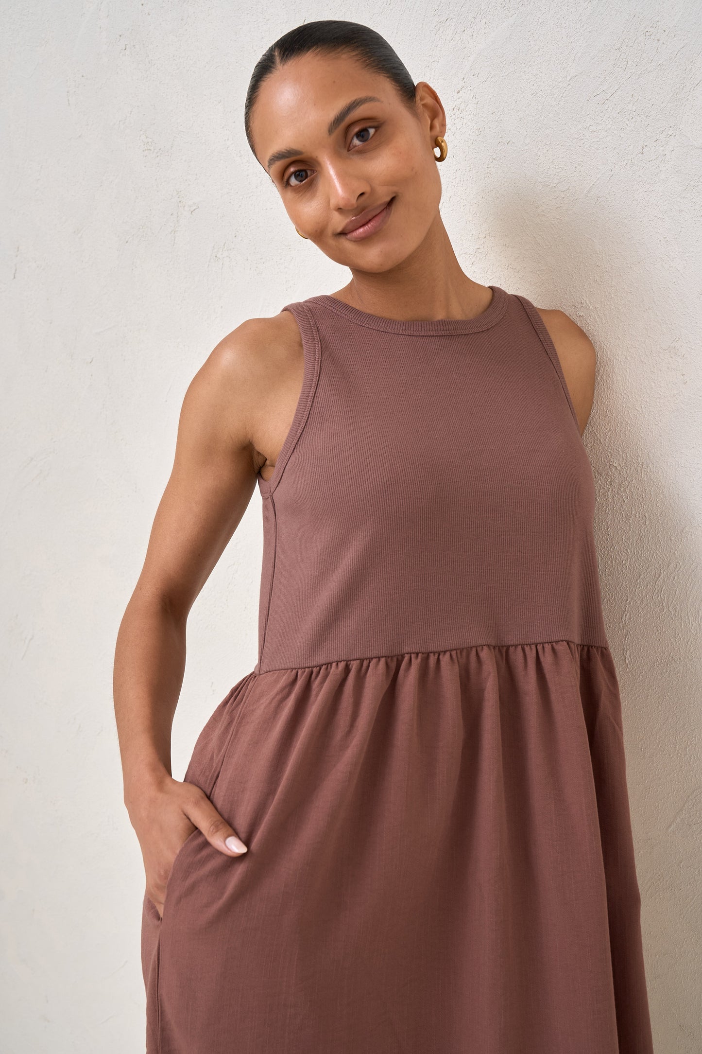 Serenade Midi Dress - Aubergine