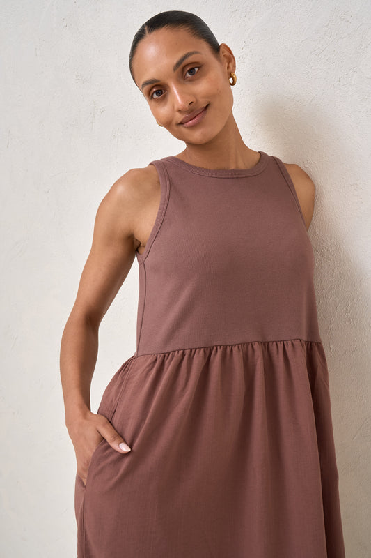 Serenade Midi Dress - Aubergine