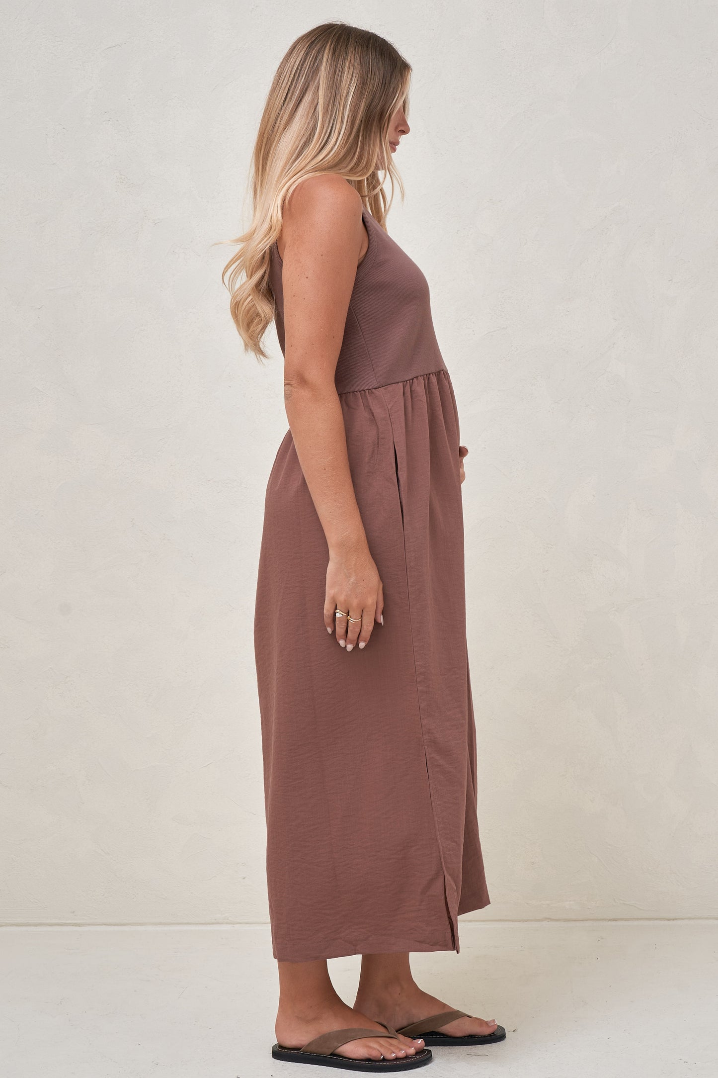 Serenade Midi Dress - Aubergine