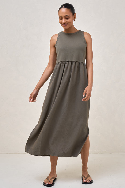 Serenade Midi Dress - Pine