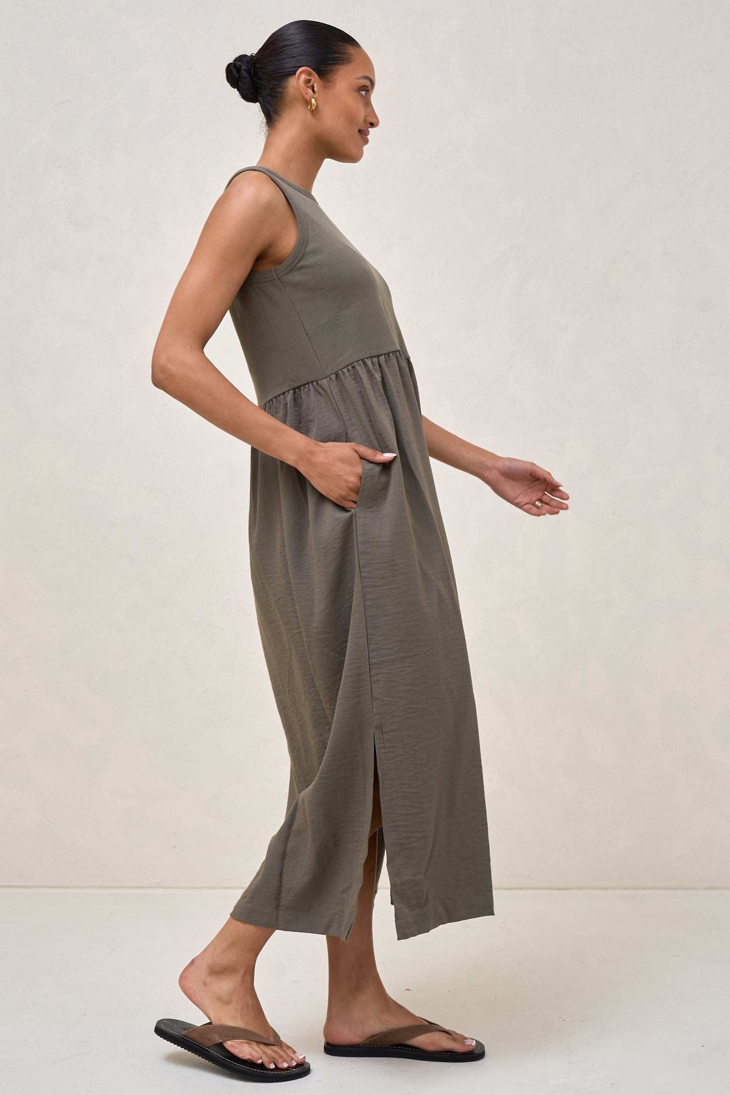 Serenade Midi Dress - Pine