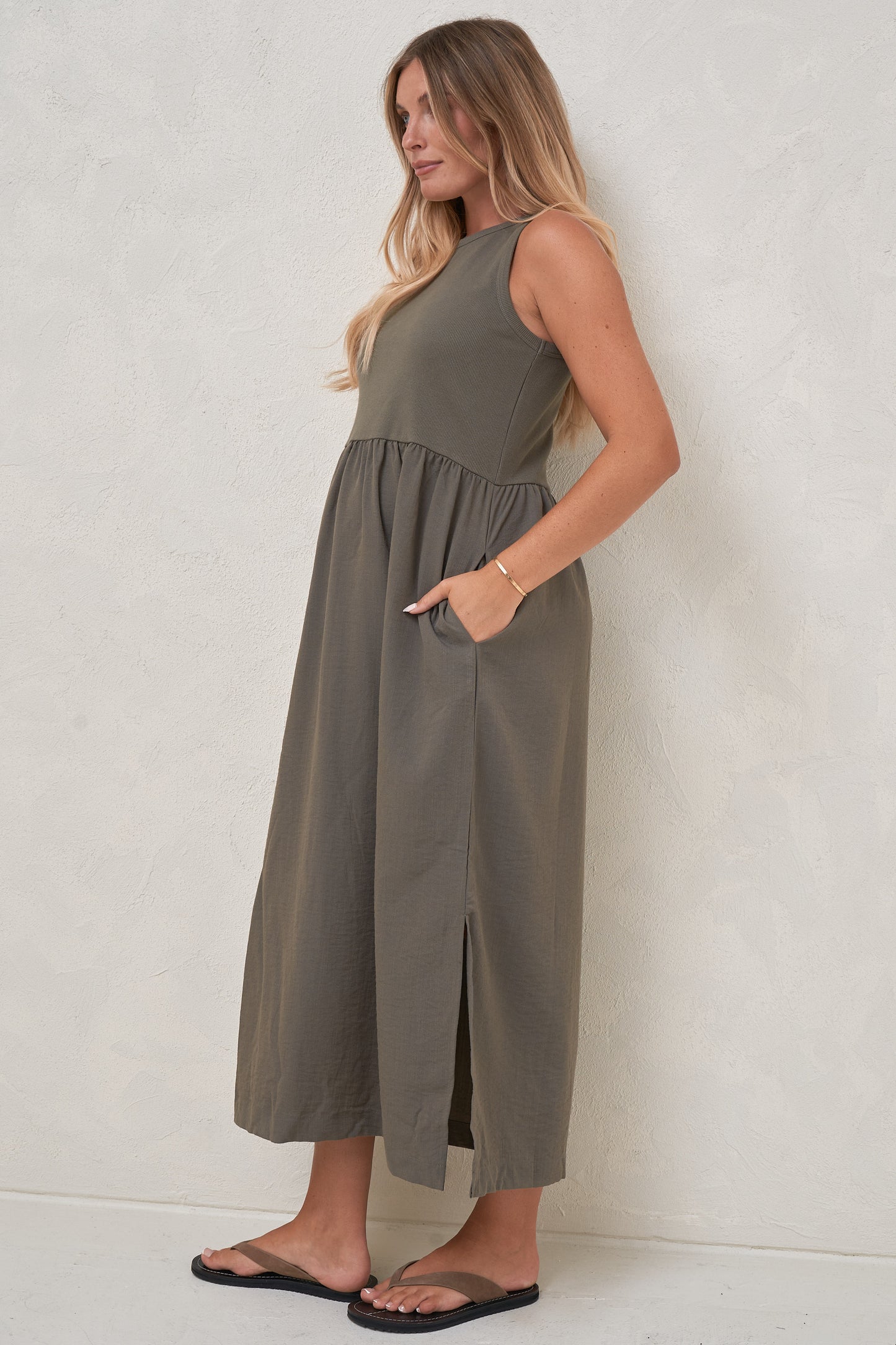 Serenade Midi Dress - Pine