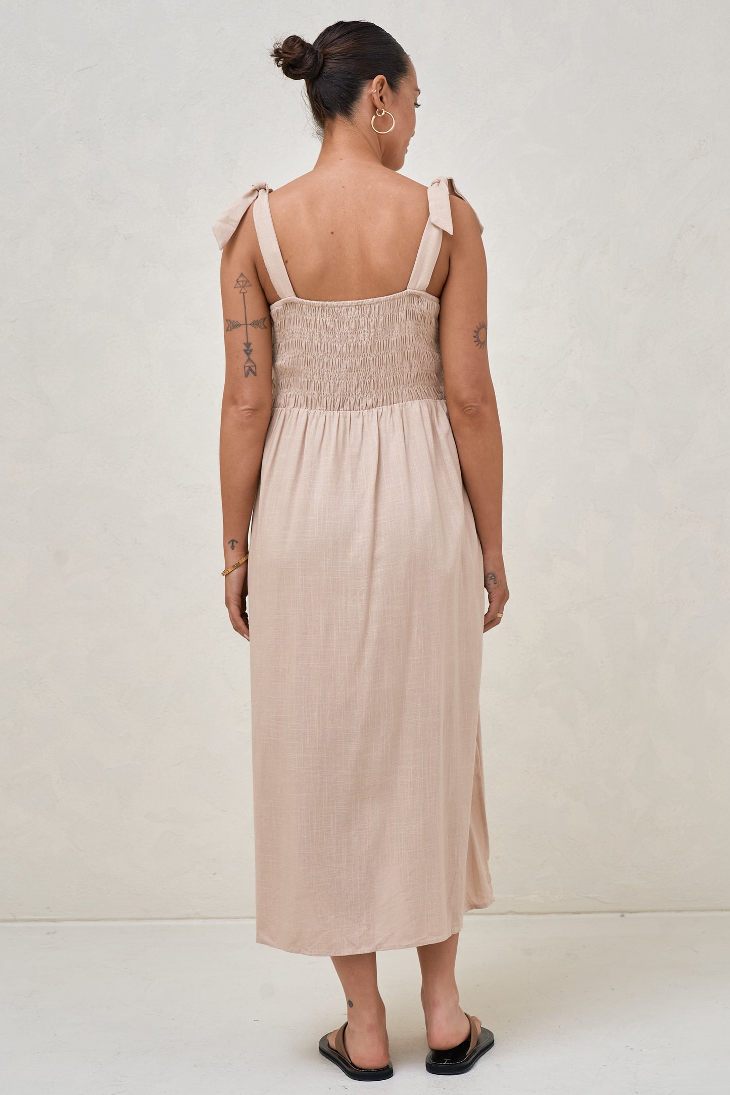 Breeze Along Midi Dress - Natural