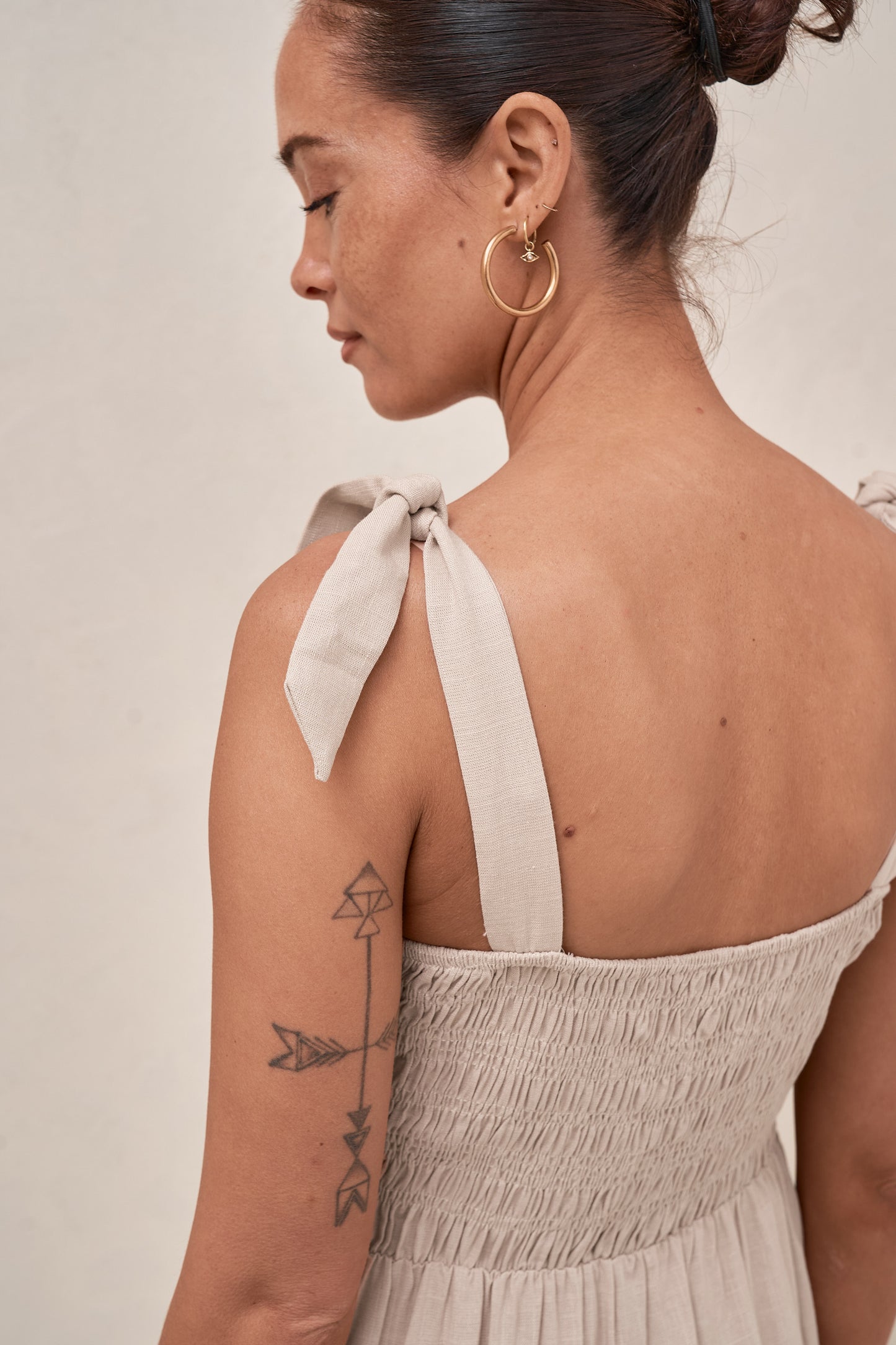Breeze Along Midi Dress - Natural