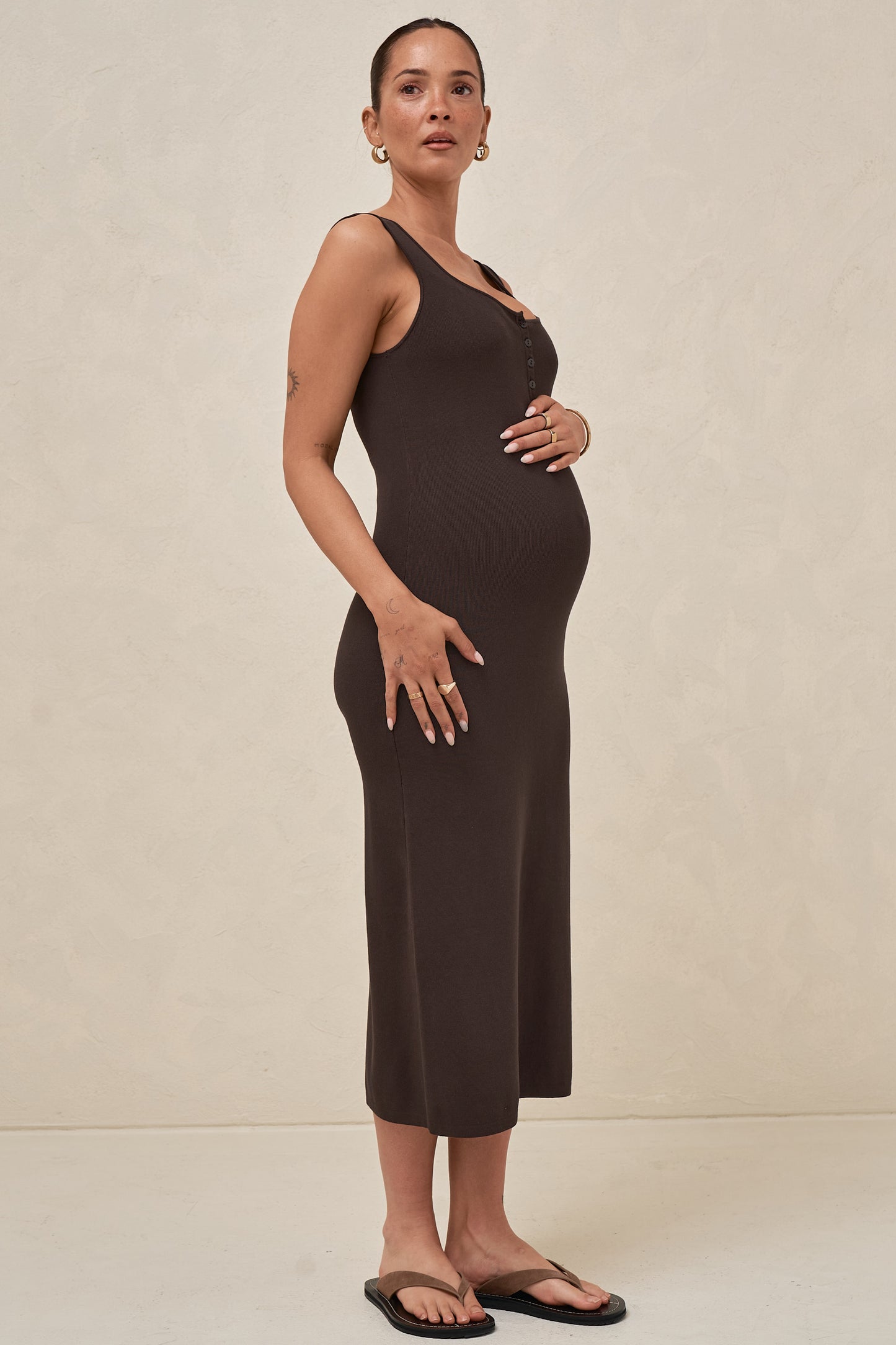 About That Base Nursing Dress - Chocolate