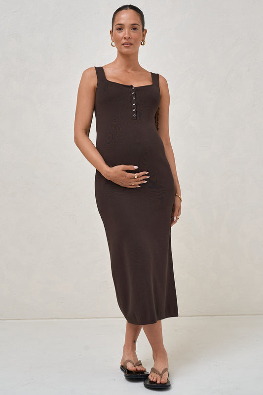 About That Base Nursing Dress - Chocolate