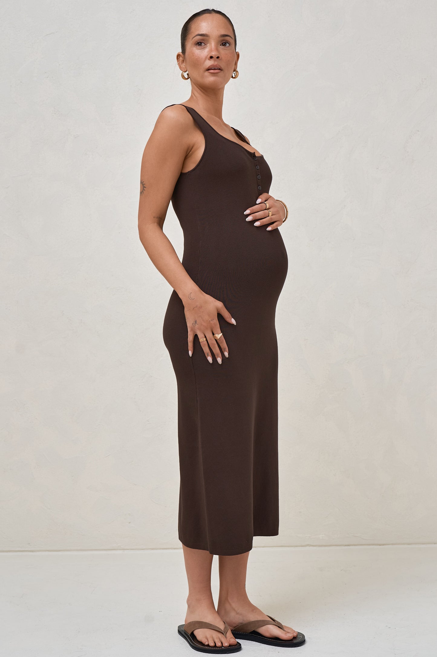 About That Base Nursing Dress - Chocolate