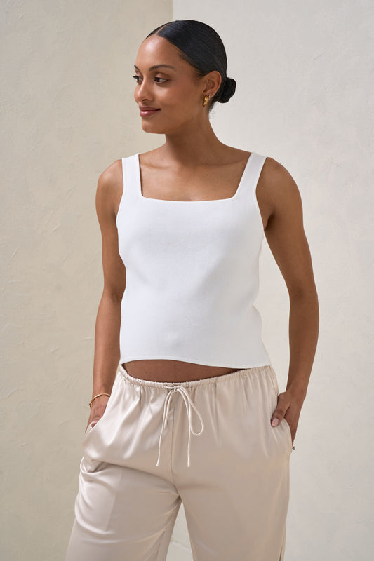 About That Base Knit Crop  - White