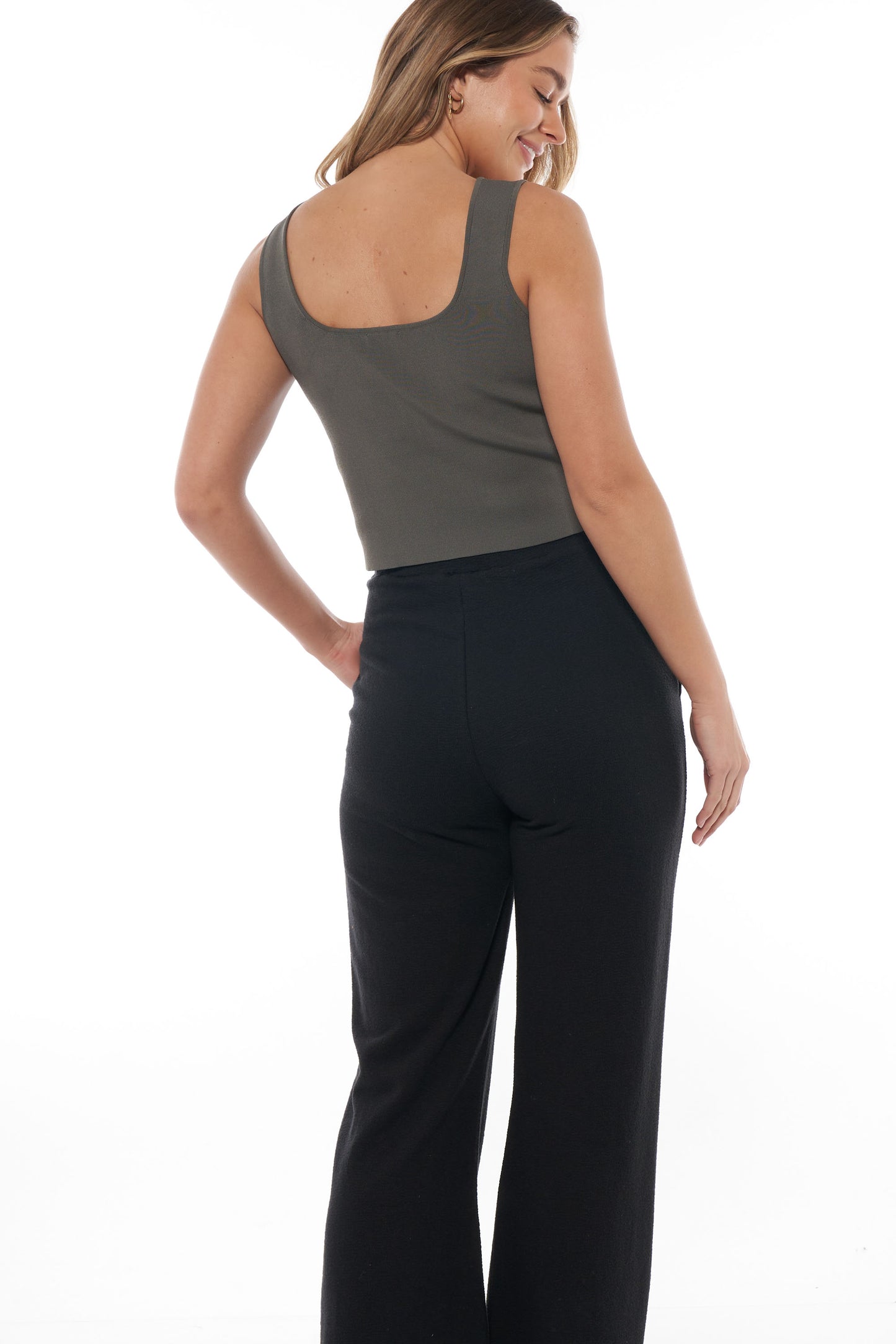 About That Base Knit Crop - Khaki*