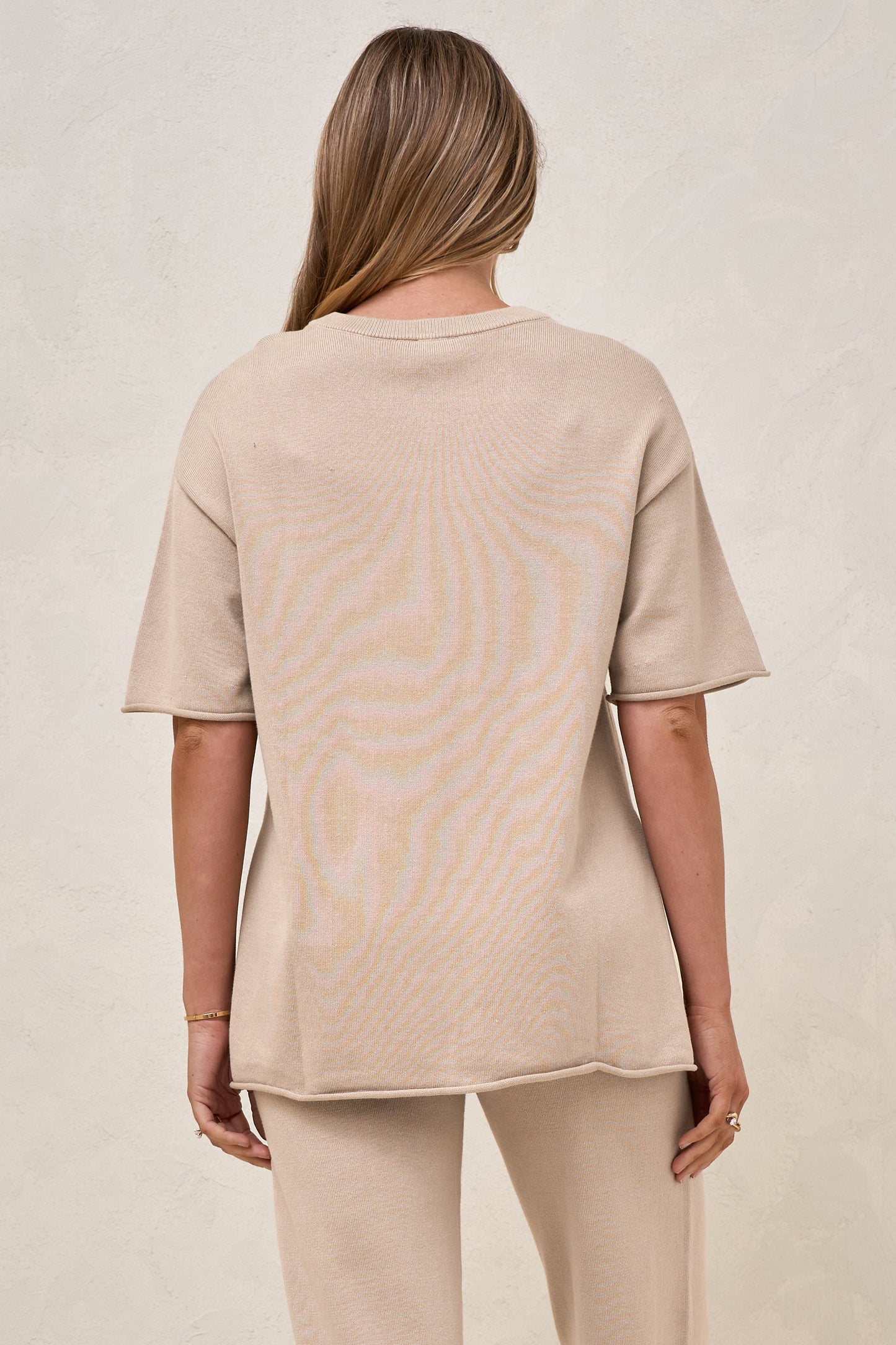 Cloud Nine Knit Tee - Oatmeal