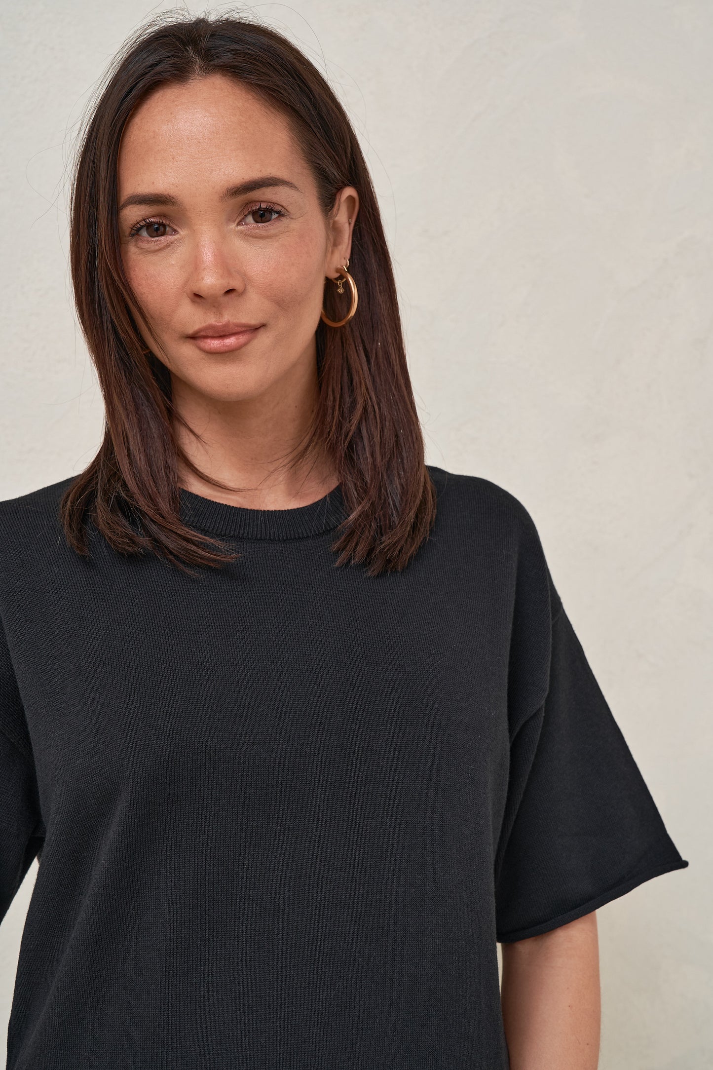 Cloud Nine Knit Tee - Black