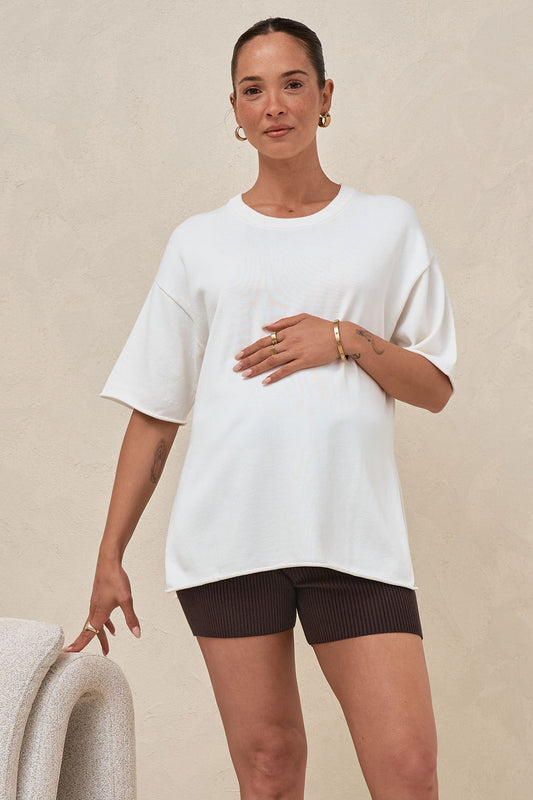 Cloud Nine Knit Tee - Ivory