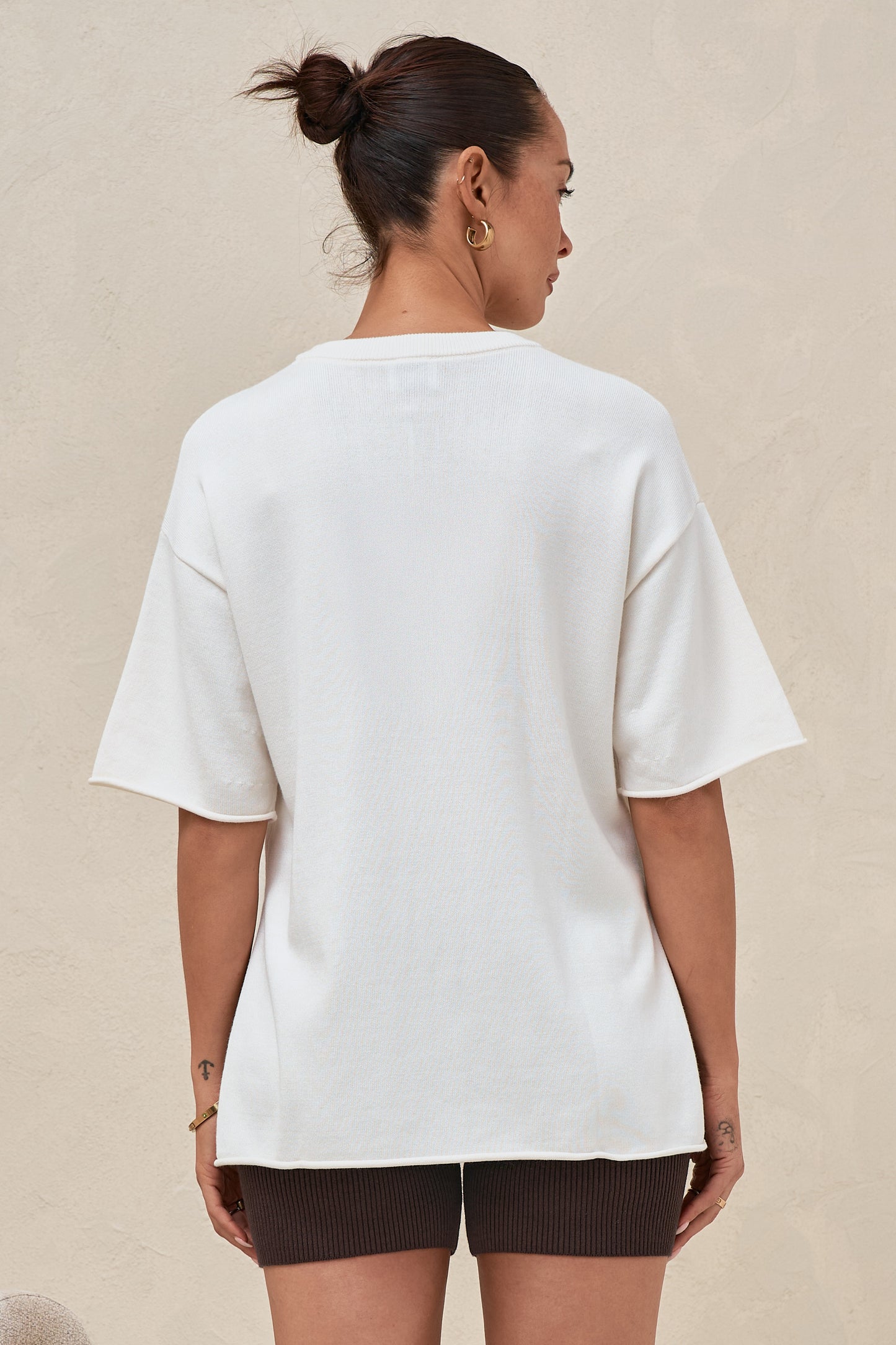Cloud Nine Knit Tee - Ivory